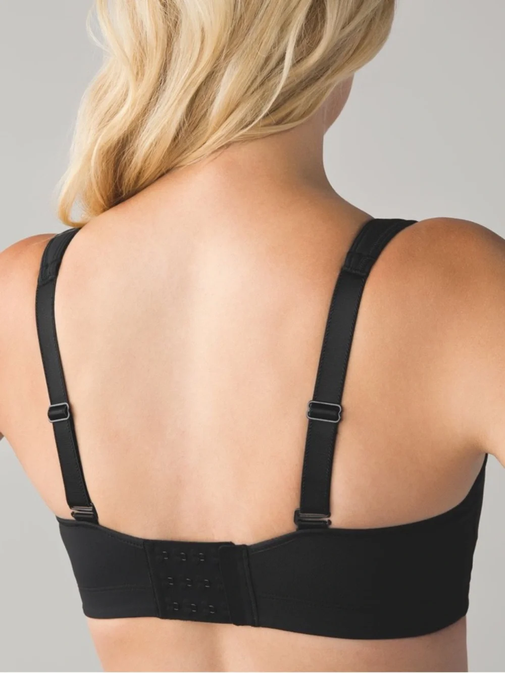 Lululemon Ta Ta Tamer II Black High Support Run Sports Bra 34DD